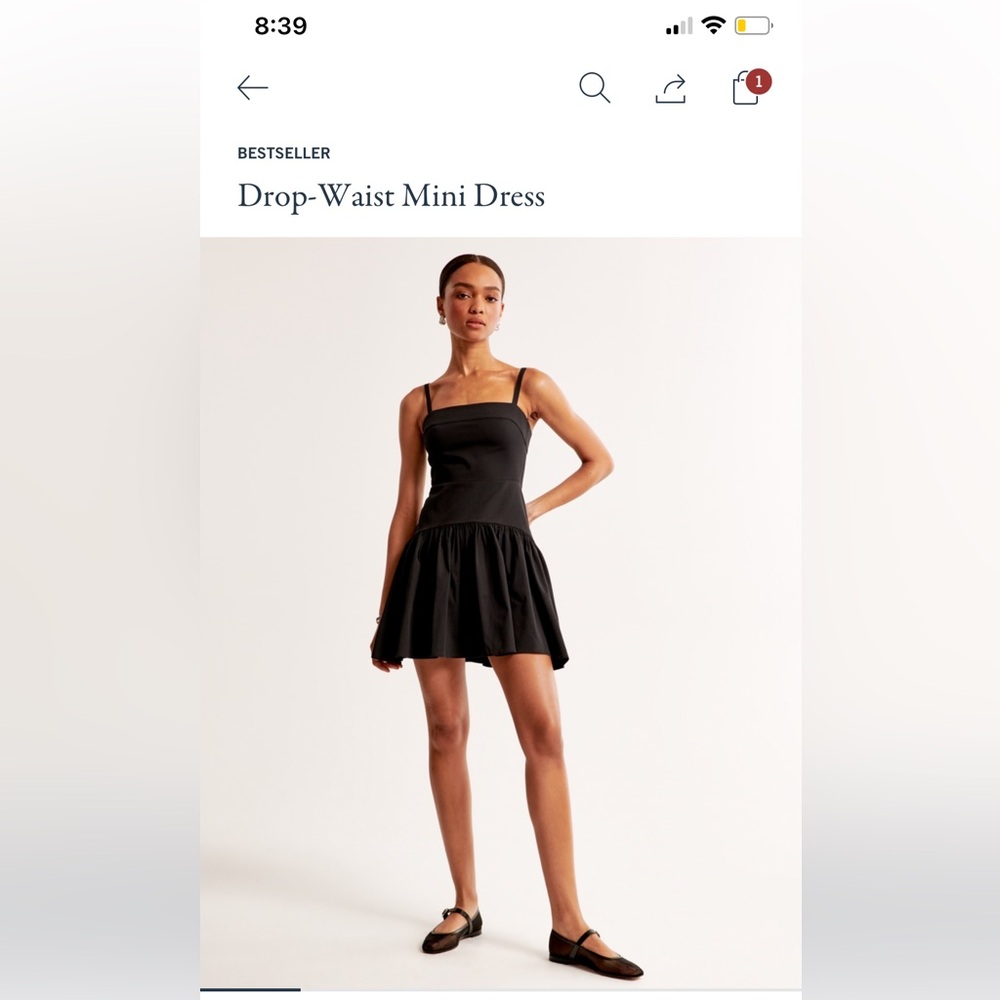 Abercrombie Drop-Waist Mini Dress Small NWT